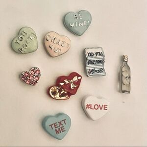 Lot of 9 Origami Owl Valentine's Day Charms